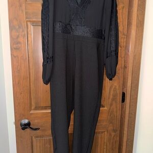 Express Black jumpsuit Garment with Zipper